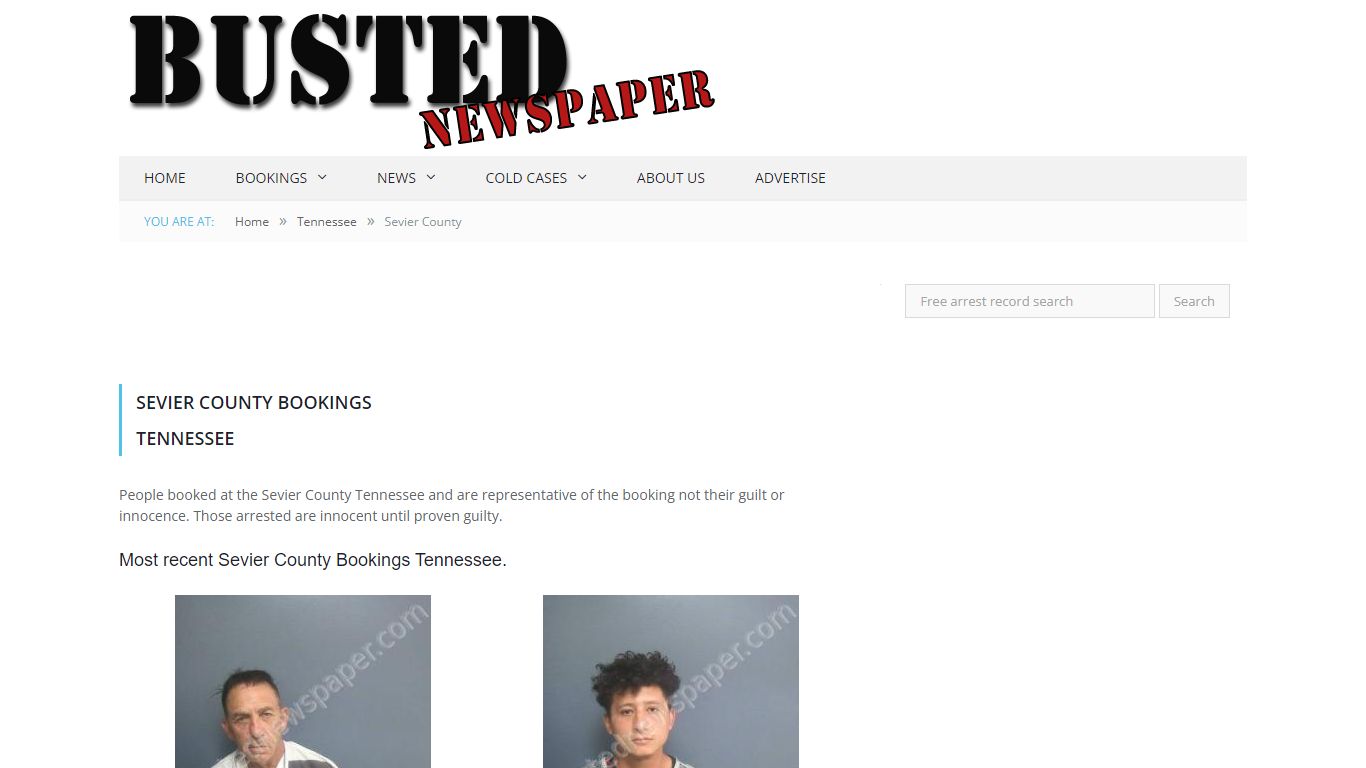 Sevier County, TN Mugshots - BUSTEDNEWSPAPER.COM