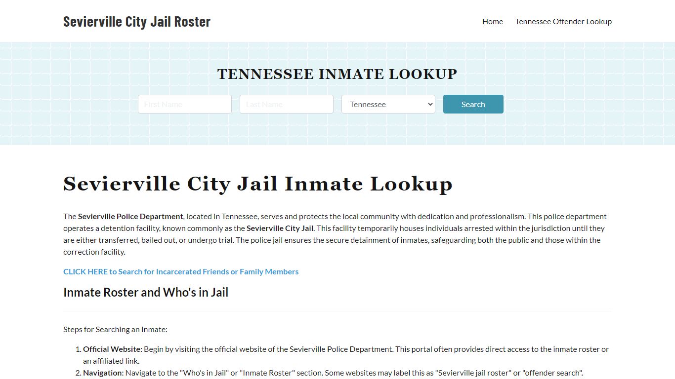 Sevierville Police Department & City Jail, TN Inmate Roster, Arrests ...
